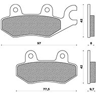 NEWFREN brake pads (ROAD TOURING ORGANIC compound) (2pcs) M502-446 - Motorbike Brake Pads