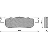NEWFREN brake pads (SCOOTER ELITE ORGANIC compound) (2pcs) M502-449 - Motorbike Brake Pads