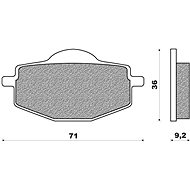 NEWFREN brake pads (SCOOTER ELITE ORGANIC compound) (2pcs) M502-451 - Motorbike Brake Pads