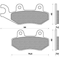 NEWFREN brake pads (SCOOTER ELITE ORGANIC compound) (2pcs) M502-503 - Motorbike Brake Pads