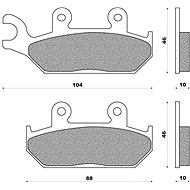 NEWFREN brake pads (ROAD TOURING SINTERED compound) (2pcs) M502-507 - Motorbike Brake Pads