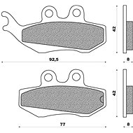NEWFREN brake pads (ROAD TOURING ORGANIC compound) (2pcs) M502-509 - Motorbike Brake Pads