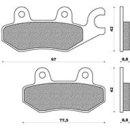 NEWFREN brake pads (SCOOTER ACTIVE ORGANIC compound) (2pcs) M502-516 - Motorbike Brake Pads