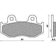 NEWFREN brake pads (SCOOTER ELITE ORGANIC compound) (2pcs) M502-519 - Motorbike Brake Pads