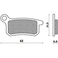 NEWFREN brake pads (OFF ROAD DIRT SINTERED compound) (2pcs) M502-522 - Motorbike Brake Pads