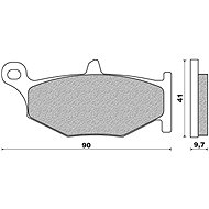 NEWFREN brake pads (ROAD TOURING SINTERED compound) (2pcs) M502-529 - Motorbike Brake Pads