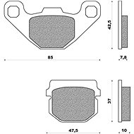 NEWFREN brake pads (ROAD TOURING ORGANIC compound) (2pcs) M502-545 - Motorbike Brake Pads