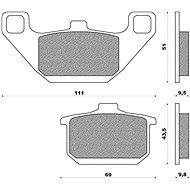 NEWFREN brake pads (ROAD TOURING ORGANIC compound) (2pcs) M502-550 - Motorbike Brake Pads