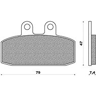 NEWFREN brake pads (ROAD TOURING ORGANIC compound) (2pcs) M502-560 - Motorbike Brake Pads