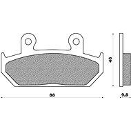 NEWFREN brake pads (ROAD TOURING SINTERED compound) (2pcs) M502-574 - Motorbike Brake Pads