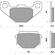 NEWFREN brake pads (ROAD TOURING ORGANIC compound) (2pcs) M502-608 - Motorbike Brake Pads