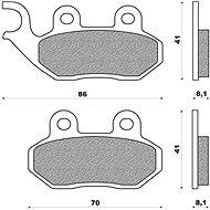 NEWFREN brake pads (SCOOTER ACTIVE ORGANIC compound) (2pcs) M502-637 - Motorbike Brake Pads
