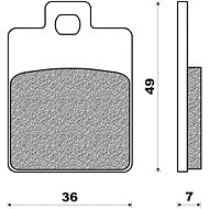 NEWFREN brake pads (SCOOTER ACTIVE ORGANIC compound) (2pcs) M502-646 - Motorbike Brake Pads