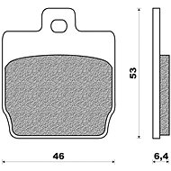 NEWFREN brake pads (SCOOTER ACTIVE ORGANIC compound) (2pcs) M502-649 - Motorbike Brake Pads