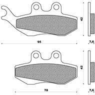 NEWFREN brake pads (SCOOTER ELITE ORGANIC compound) (2pcs) M502-679 - Motorbike Brake Pads