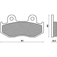 NEWFREN brake pads (SCOOTER ELITE ORGANIC compound) (2pcs) M502-689 - Motorbike Brake Pads