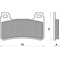 NEWFREN brake pads (ROAD TOURING SINTERED compound) (2pcs) M502-716 - Motorbike Brake Pads