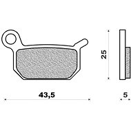 NEWFREN brake pads (OFF ROAD DIRT SINTERED compound) (2pcs) M502-720 - Motorbike Brake Pads