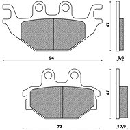 NEWFREN brake pads (ROAD TOURING ORGANIC compound) (2pcs) M502-730 - Motorbike Brake Pads