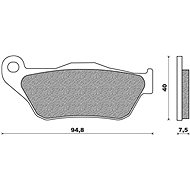 NEWFREN brake pads (SCOOTER ELITE ORGANIC compound) (2pcs) M502-740 - Motorbike Brake Pads