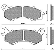 NEWFREN brake pads (SCOOTER ELITE ORGANIC compound) (2pcs) M502-782 - Motorbike Brake Pads