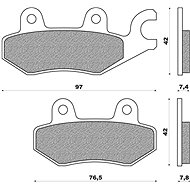NEWFREN brake pads (OFF ROAD ATV ORGANIC compound) (2pcs) M502-795 - Motorbike Brake Pads