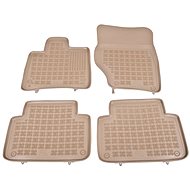 Rezaw-Plast rubber mats beige with higher edge of Audi Q7, 06- set of 4 - Car Mats