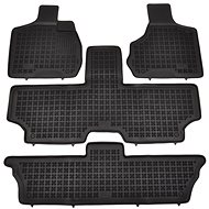 Rezaw-Plast rubber mats black with higher edge Chrysler Voyager 01-04 7 seats, set of 4 - Car Mats