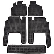 Rezaw-Plast rubber mats black with higher edge Chrysler Voyager 07- 7 seats, set of 5 - Car Mats