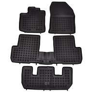 Rezaw-Plast rubber mats black with higher edge Dacia Lodgy 12- 7 seats, set of 4 - Car Mats