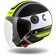 CASSIDA přilba Handy Metropolis (černá/bílá/žlutá fluo/šedá) 2023 L (59 cm) - Scooter Helmet