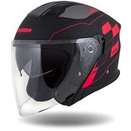 CASSIDA přilba Jet Tech RoxoR (černá matná/červená fluo/šedá) 2023 XL (61 až 62 cm) - Motorbike Helmet