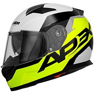 CASSIDA Apex Contrast (yellow fluorescent / black / white / gray) - Motorbike Helmet