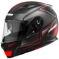 CASE Apex Fusion (Black Matt/Red Fluorescent/White) - Motorbike Helmet