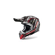 AIROH AVIATOR GLOW 2.3 AMS2 Grey/Black/Red - Motorbike Helmet