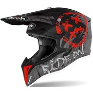 AIROH WRAAP SMILE Grey/Red - Motorbike Helmet