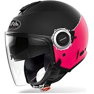 AIROH HELIOS MAP Black/Pink-Matte - Scooter Helmet