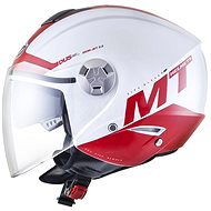 MT HELMETS City Eleven Smart (white pearl / red, size M) - Motorbike Helmet
