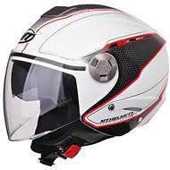 MT HELMETS City Eleven Dynamic (white / red / black, size XS) - Motorbike Helmet