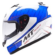 MT HELMETS Blade SV BOSS (white / blue, size XL) - Motorbike Helmet