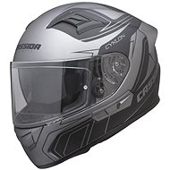 CASSIDA Cyclone (black / silver titanium matt, size XL) - Motorbike Helmet