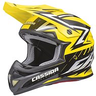 CASSIDA Cross Cup (yellow fluo / black / white pearl, size 2XL) - Motorbike Helmet