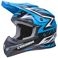 CASSIDA Cross Cup (white pearl / blue / black, size M) - Motorbike Helmet