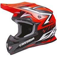 CASSIDA Cross Cup (white pearl / red neon / black, size M) - Motorbike Helmet
