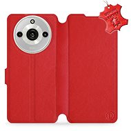 Kožené Mobiwear flip pro Realme 11 Pro Plus - Červené - L_RDS - Phone Case