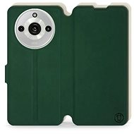 Mobiwear Soft Touch flip pro Realme 11 Pro - Zelené & Béžové - Phone Case