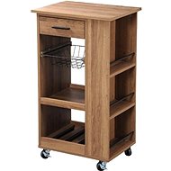 Kesper Kuchyňský vozík 3D, tmavě hnědý - Servírovací stolek