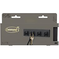 3M Command™ Decor kovová lišta na klíče DCR05MB-EU, matná černá, 1 lišta na klíče + 8 pásků - Key Holder