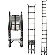 M×M Telescopic steel ladder 5m, 15 rungs - Ladder