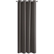 Mybesthome EASY TOP decorative curtain with rings 140 × 250 cm, graphite, 1 pc. - Drape